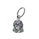 Dream Apparel Heart with Purple Rose 3D Motorcycle Bell Impact Resistant