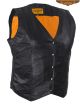 Womens Plain Leather Vest