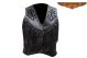 Women Black Rose Inlay Vest with Side Laces