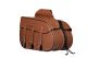 Genuine Premium Naked Brown Leather Concealed Carry Motorcycle Saddlebags