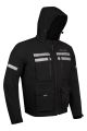 Men’s Leather Motorcycle Jacket with Mesh Panels, CE Armor, Reflective Trim, Removable Thermal Liner