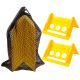 Nexor Heavy Duty Wheel Chocks with Storage Bag, Yellow Tire Stop Blocks, 2 Pack