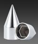 Nexor 33mm Chrome Spike Lug Nut Covers, Push-On Wheel Nut Caps, 20 Pack