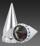 Nexor 33mm Chrome Spike Lug Nut Covers, 3.5 Inch Push-On Wheel Nut Covers, 20 Pack