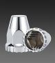 Nexor 20-Pack 33mm Chrome Push-On Lug Nut Covers for Semi Trucks, 3.5