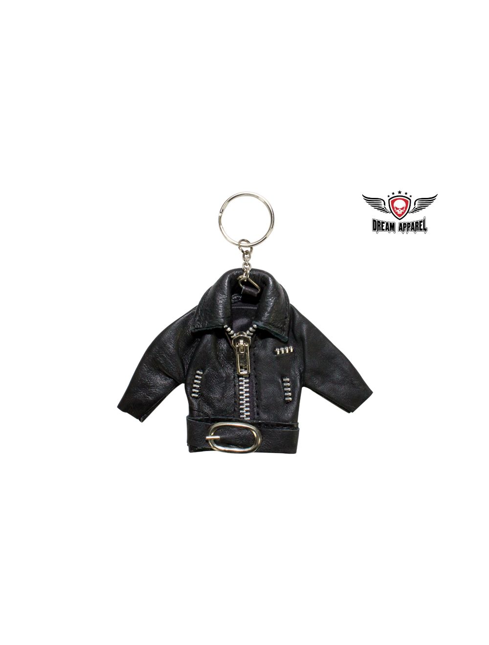 Leather Key Chain Black Jacket
