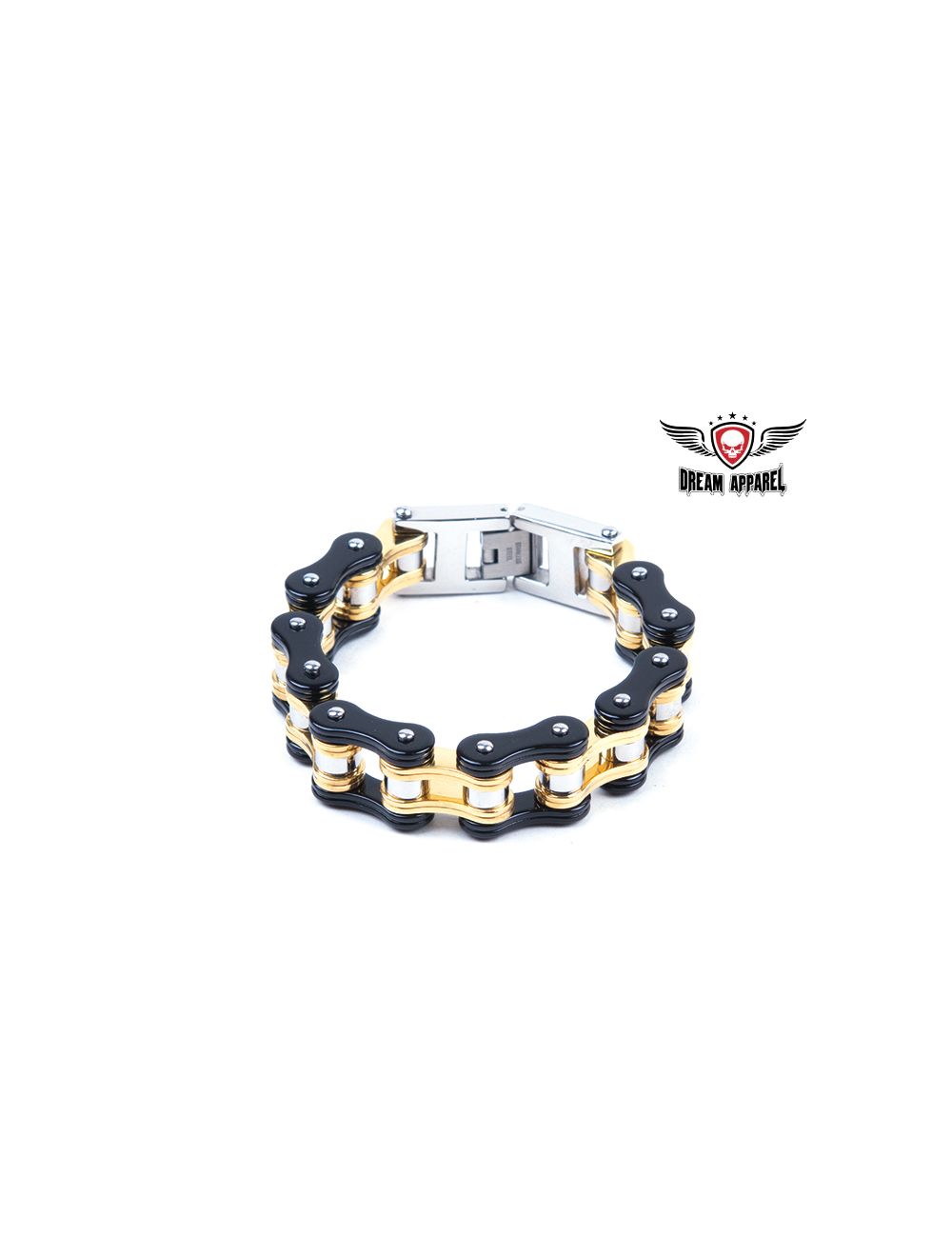 Heavy Metal Women's Double Wide Crystal Stainless Motorcycle Bike Chain  Bracelet - Wisconsin Harley-Davidson