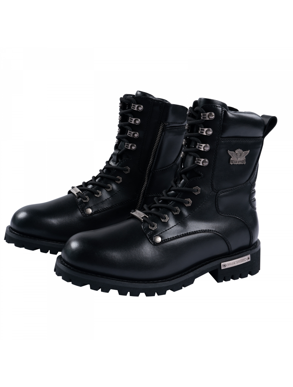 Men Leather Biker Boots