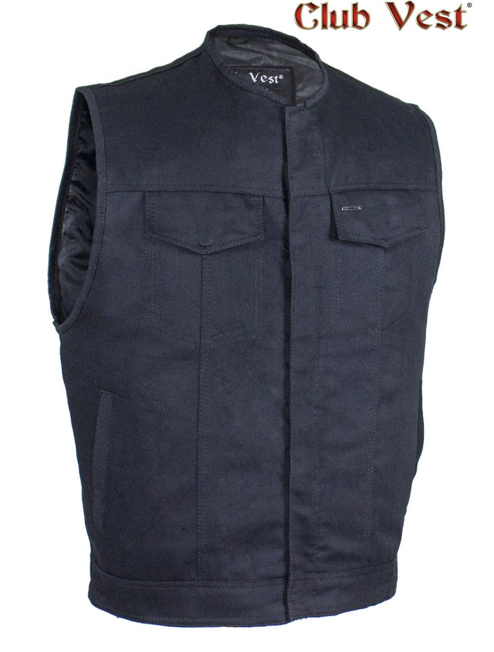 Men's Black Denim Vest by Club Vest® W/ Gun Pocket