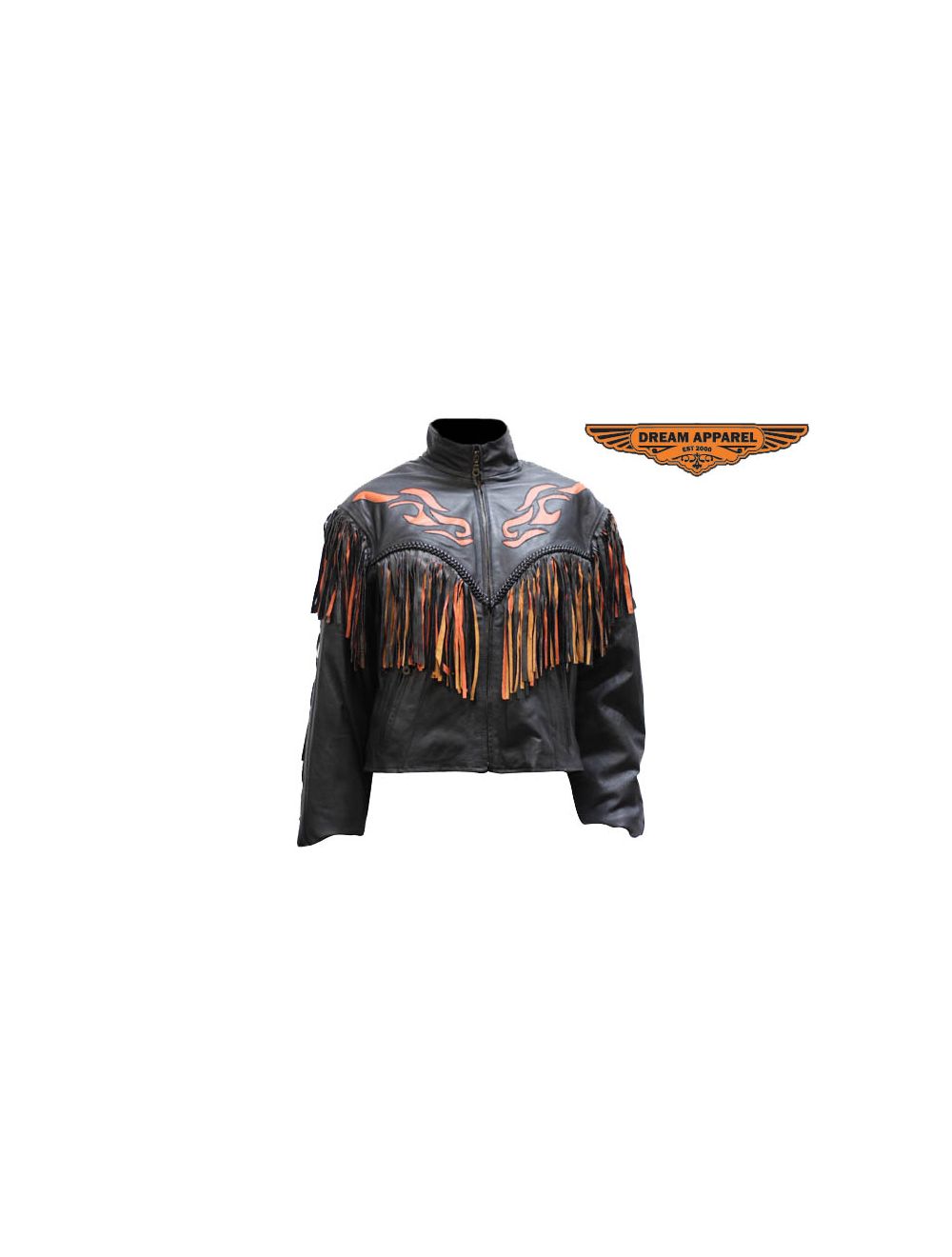 NATIVE AMERICAN LEATHER Jacket Large Women's Fringe 