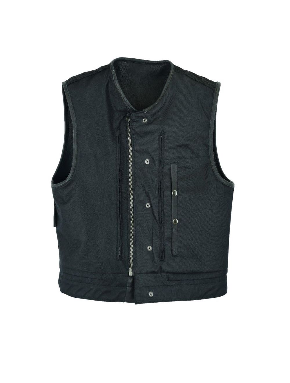 Dream Apparel Low Cut - Mens Leather Motorcycle Club Vest® Conceal