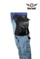 Naked Cowhide Leather Thigh Bag W/ Gun Pocket - Black