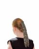 Dream Apparel Women Rub Off Grey Leather Motorcycle Ponytail Holder