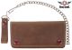 Premium Quality Smooth Brown Leather Bifold Motorcycle Chain Wallet