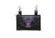 Studded Naked Cowhide Leather Belt Bag with Purple Wings