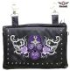 Purple & White Sugar Skull Gun Holster Naked Cowhide Leather Belt Bag with Studs