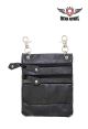 Authentic Black Naked Cowhide Leather Belt Bag