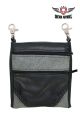 Multipocket Leather Belt Bag - Black/Gray