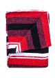 Dream Apparel Mexican Motorcycle Blanket Serape Style Striped Red & Black Throw, Camping, Picnic