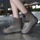 Dream Apparel Waterproof Silicone Rain Cover Brown Boots for Women Lightweight Non-Slip Shoes