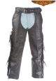 Leather Chaps with Braid & Fringe