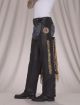 Chaps with Bead, Bone, and Fringe