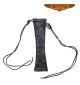 Ladies Naked Cowhide Leather Black Vest Extender