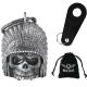 Dream Apparel Indian Skull Head Motorcycle Bell Good Luck and in 3-D, Light Weight, Impact Resistant