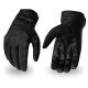 Leather and Denim combination gloves