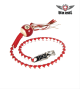 White And Red Fringed Get Back Whip With Pool Ball