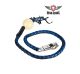 Black & Blue Fringed Get Back Whip With White Pool Ball