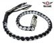 Black And Silver Hand-Braided Leather Get back Whips - 42