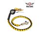 Black & Yellow Fringed Get Back Whip With Pool Black Ball 8