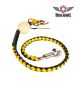 Black & Yellow Fringed Get Back Whip With White Pool Ball