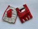 Dream Apparel Fingerless Red and White Gloves