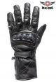 Men's Leather Gauntlet Gloves w/ Hard Knuckle Protector