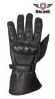 Men's Top Quality Leather Gauntlet Gloves w/ Knuckle Protector