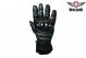 Men's Leather Gauntlet Gloves With Double Velcro Strap