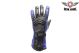 Ladies Blue Full Finger Leather Gauntlet Gloves