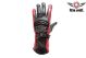 Ladies Red Full Finger Leather Gauntlet Gloves