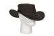 Genuine Brown Leather Gambler Hat