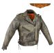 Dream Apparel Distressed Brown Naked Cowhide Top-Grade Leather Motorcycle Jacket