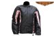 Women Textile Racer Jacket With Pink Stripes