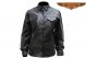 Womens Biker Leather Shirt With Snaps Lining