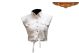 Women White Denim Sleeveless Shirt with Buttons