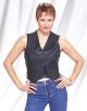 Womens Leather Vest With Braid