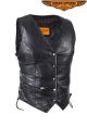 Leather naked Cowhide Vest for Ladies W/ Laces