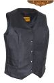 Women's Concealed Gun Pocket Vest W/ Side Laces - Black
