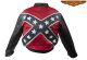 Rebel Flag Jacket With Gathered Cuffs