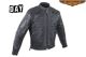 Mens Black Reflective Skeleton Motorcycle Jacket